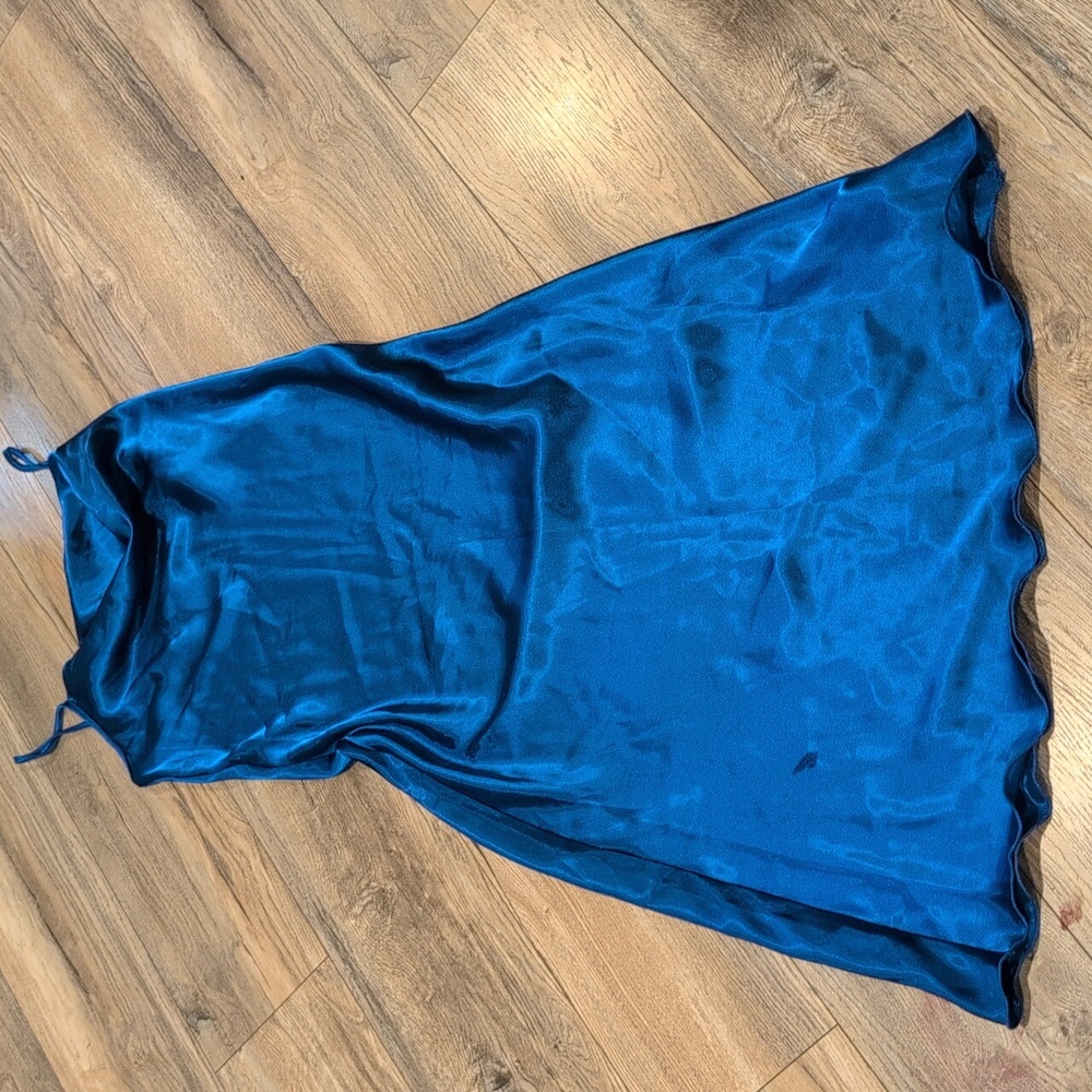 Bebe Vibrant Blue Satin Dress